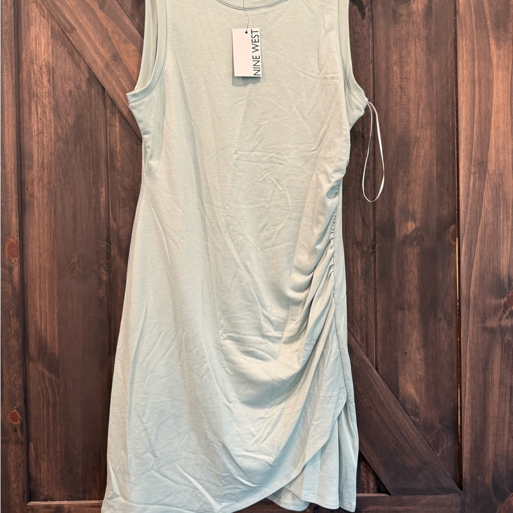 Nine West Soft teal Draped Dress